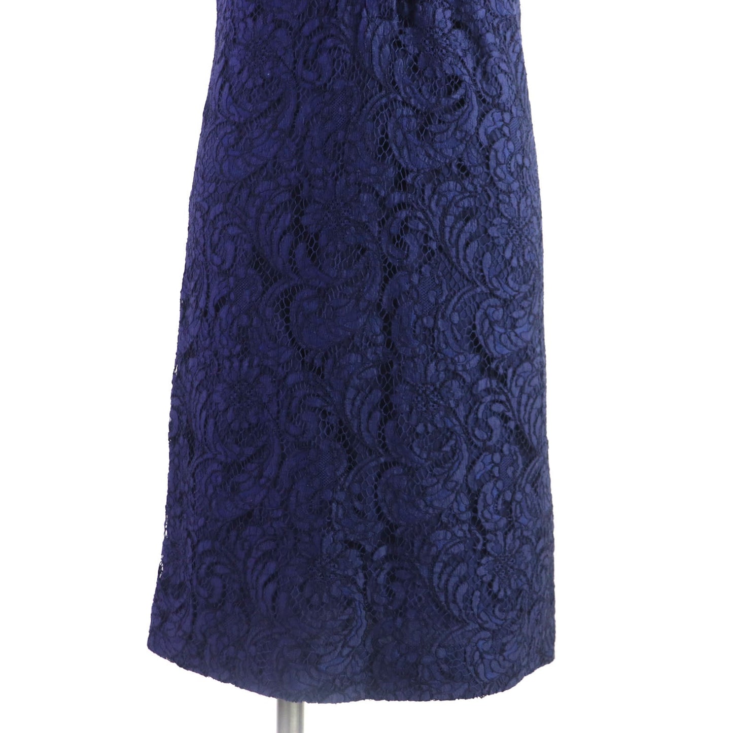 Burberry Lace Short Sleeve Shirt Dress Navy