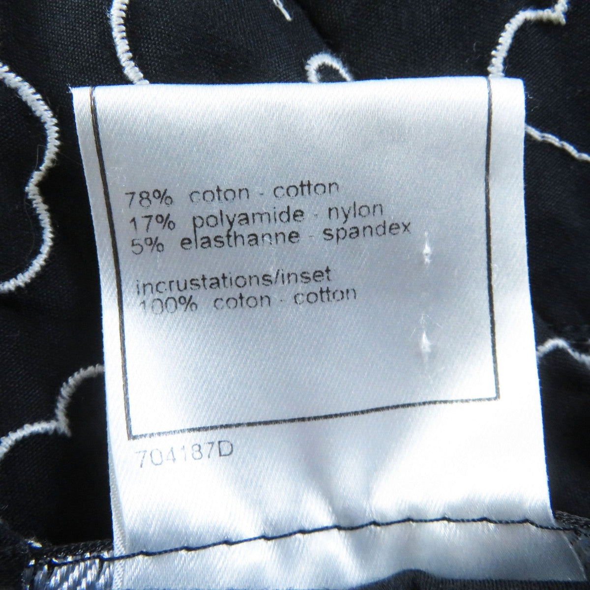 CHANEL skirt 04P P22950 cotton Black White 36