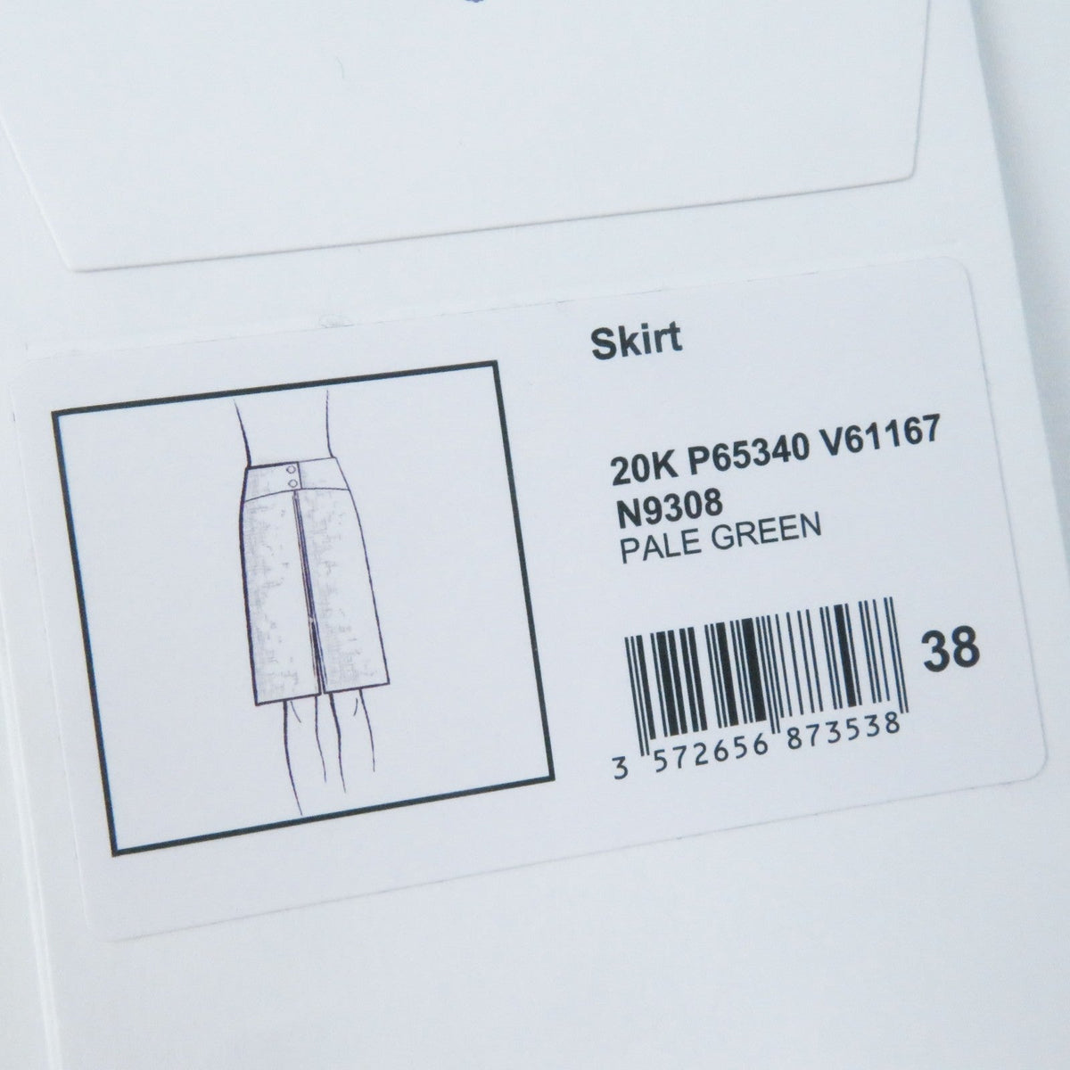 CHANEL Tight Skirt P65340 wool Pearl green 38