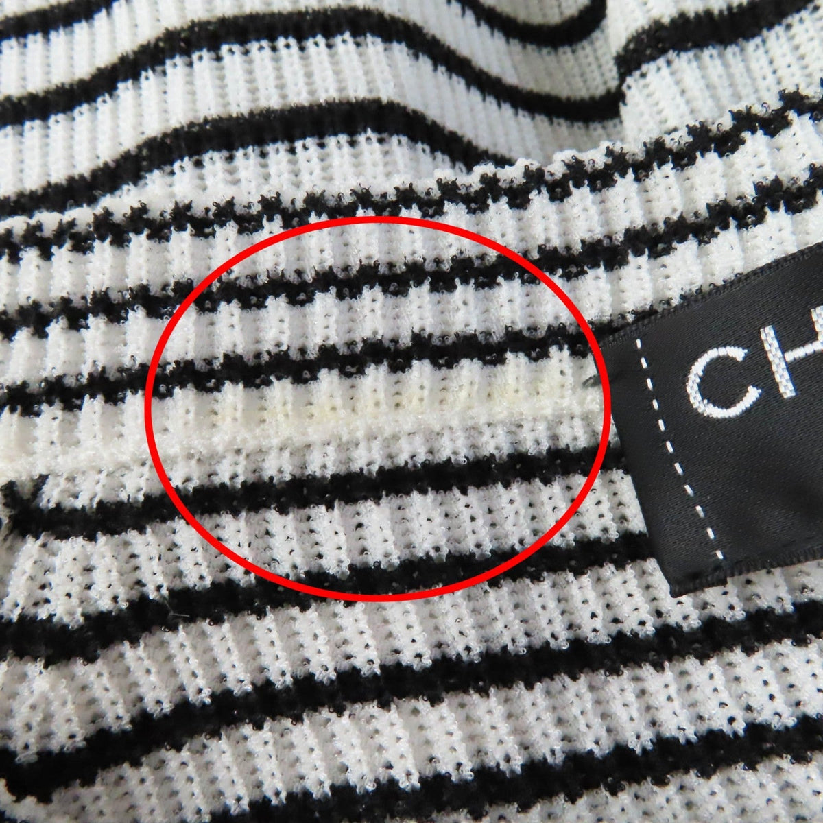 CHANEL one piece P56166 polyester White black 34
