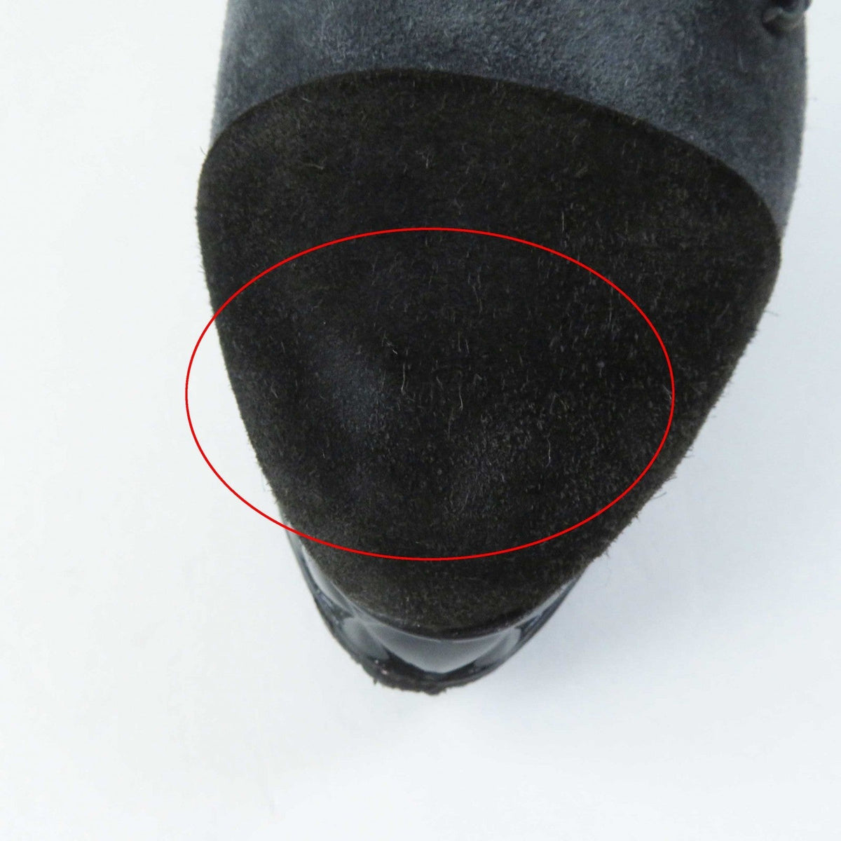 CHANEL pumps G34195 Suede leather Charcoal gray black 35