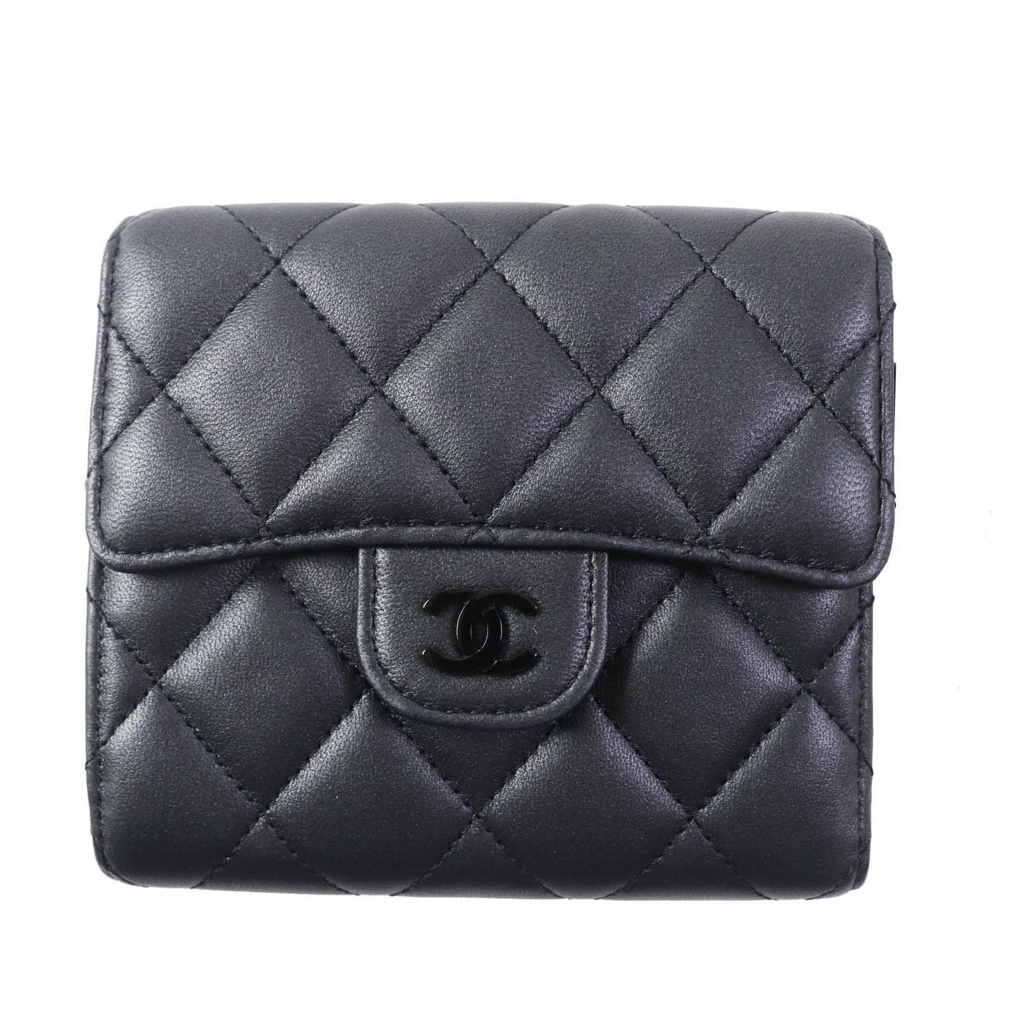 CHANEL Tri-fold wallet AP0231 leather black Timeless Classic Small Flap Wallet