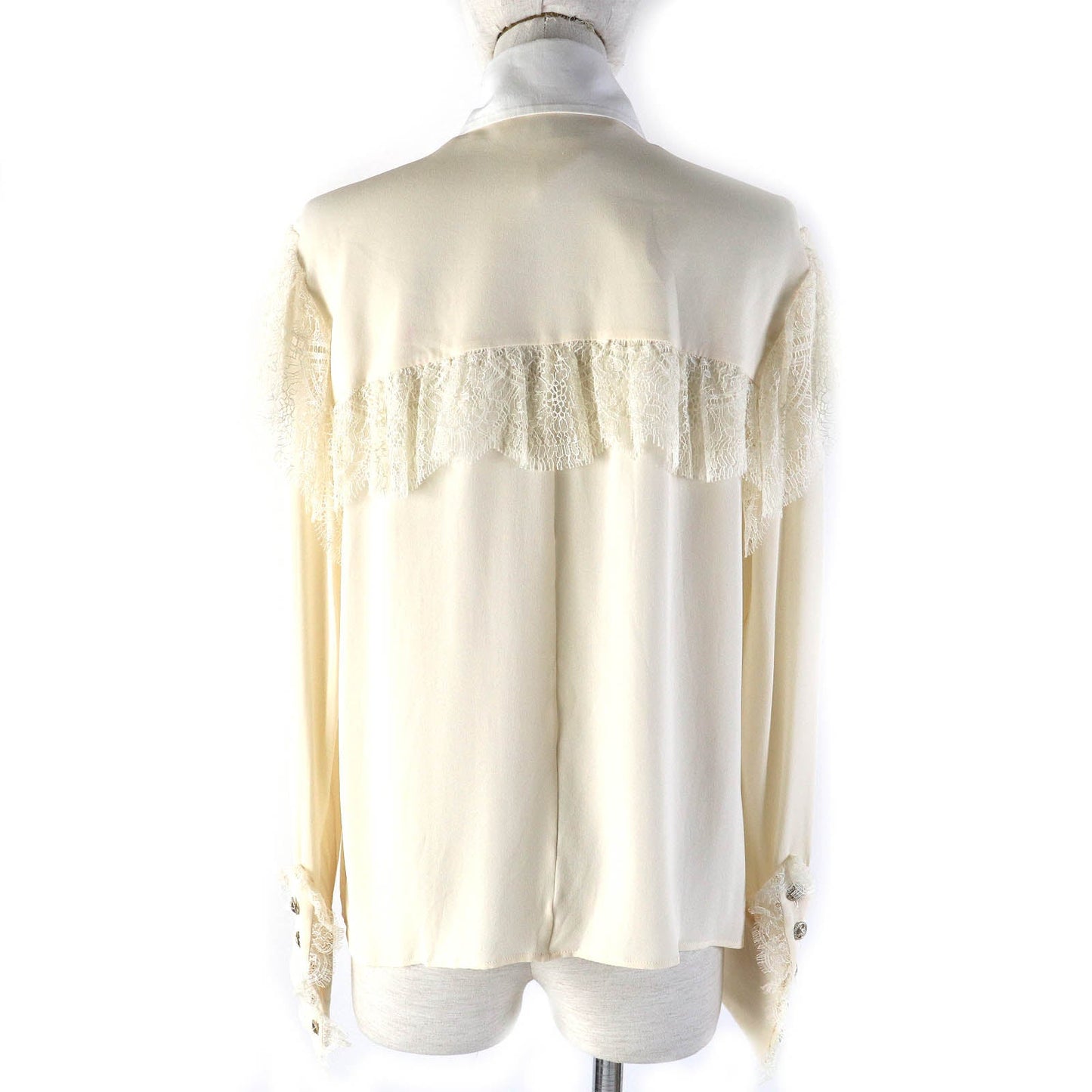 CHANEL blouse P49590 silk light beige 38