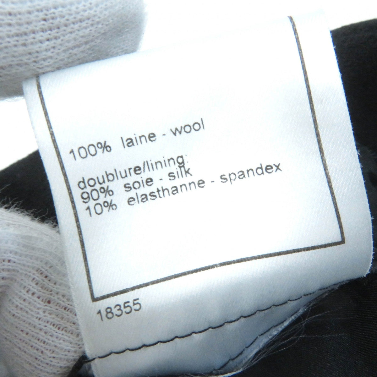 CHANEL skirt 02A P19746 Outer: 100% wool, Lining: 90% silk, Lining: 10% elastane (polyurethane) black Women 34 Used