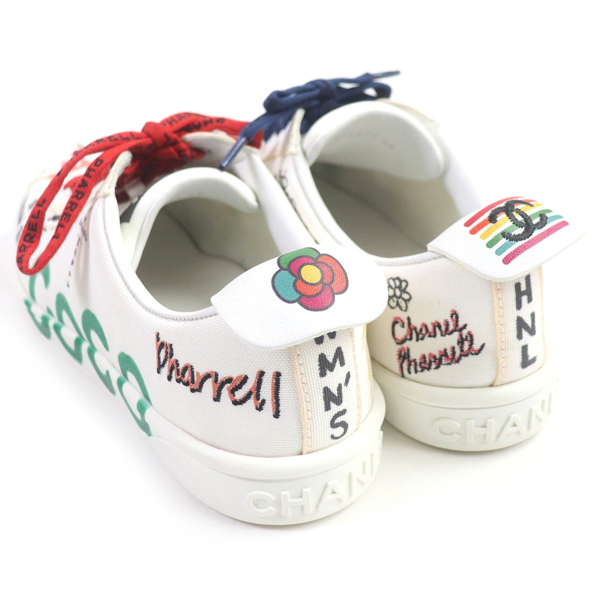 CHANEL sneakers G34877 canvas White Joint 40