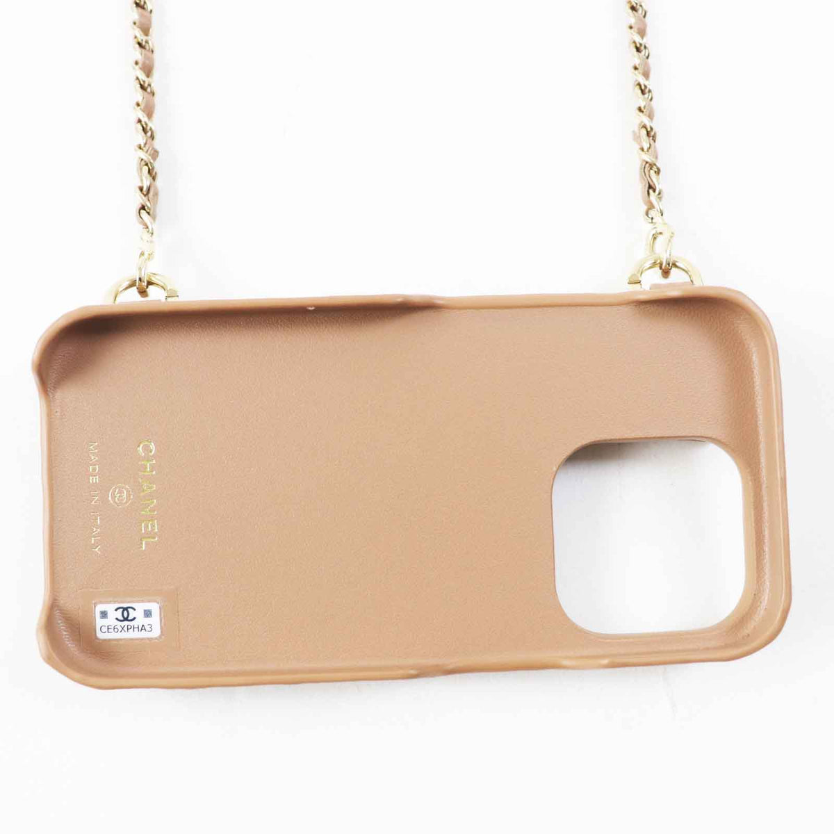 CHANEL iPhone case AP3553 Caviar skin Brown beige type