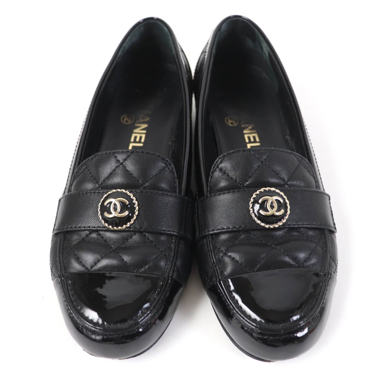 CHANEL Ballet shoes 23B G45122 leather black 36.5