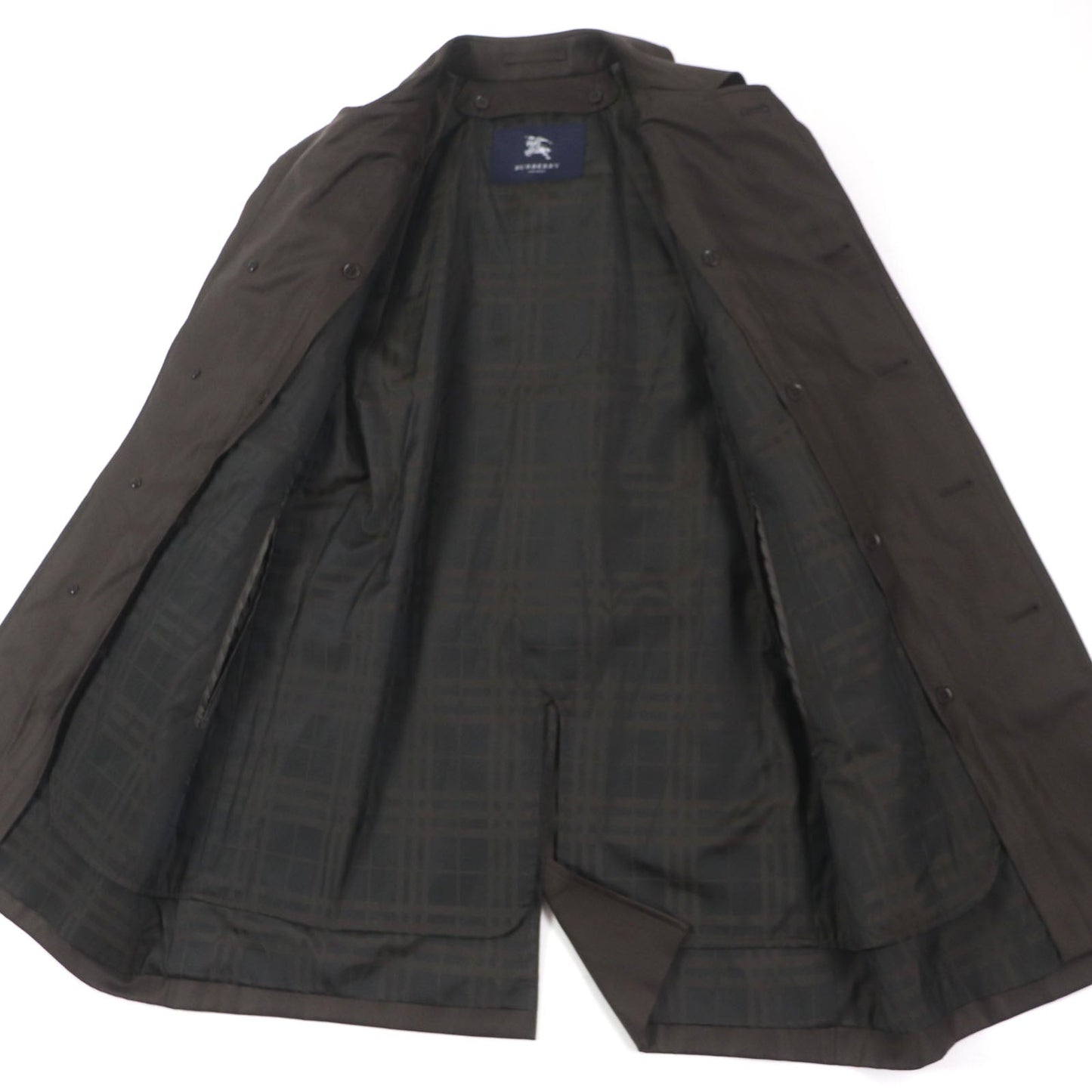 Burberry Wool Silk Blend Dark Brown Coat