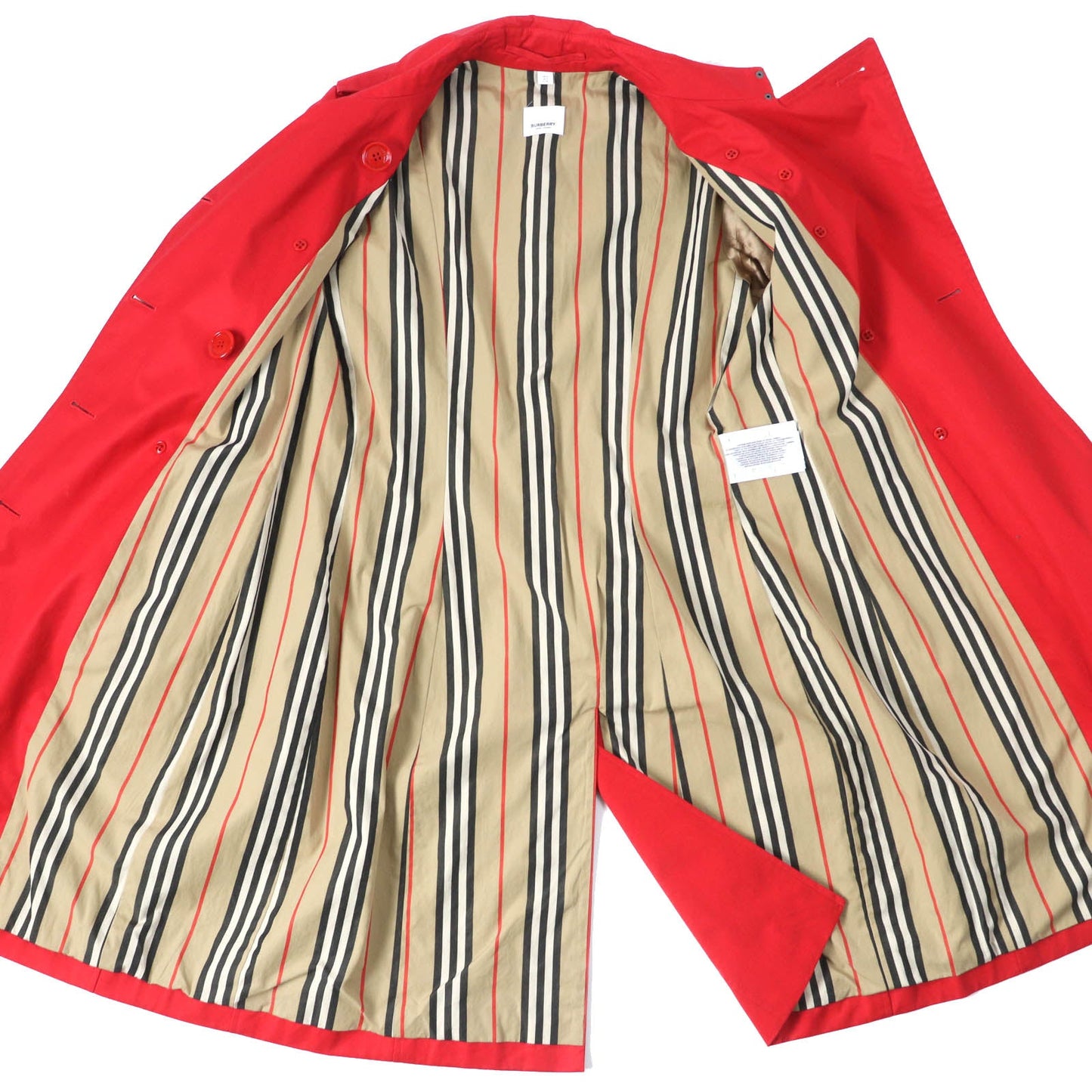 Burberry Cotton Trench Coat Red 40 Women