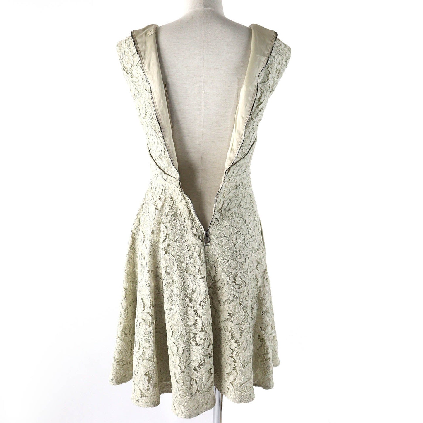 Burberry Lace Sleeveless Dress Light Beige