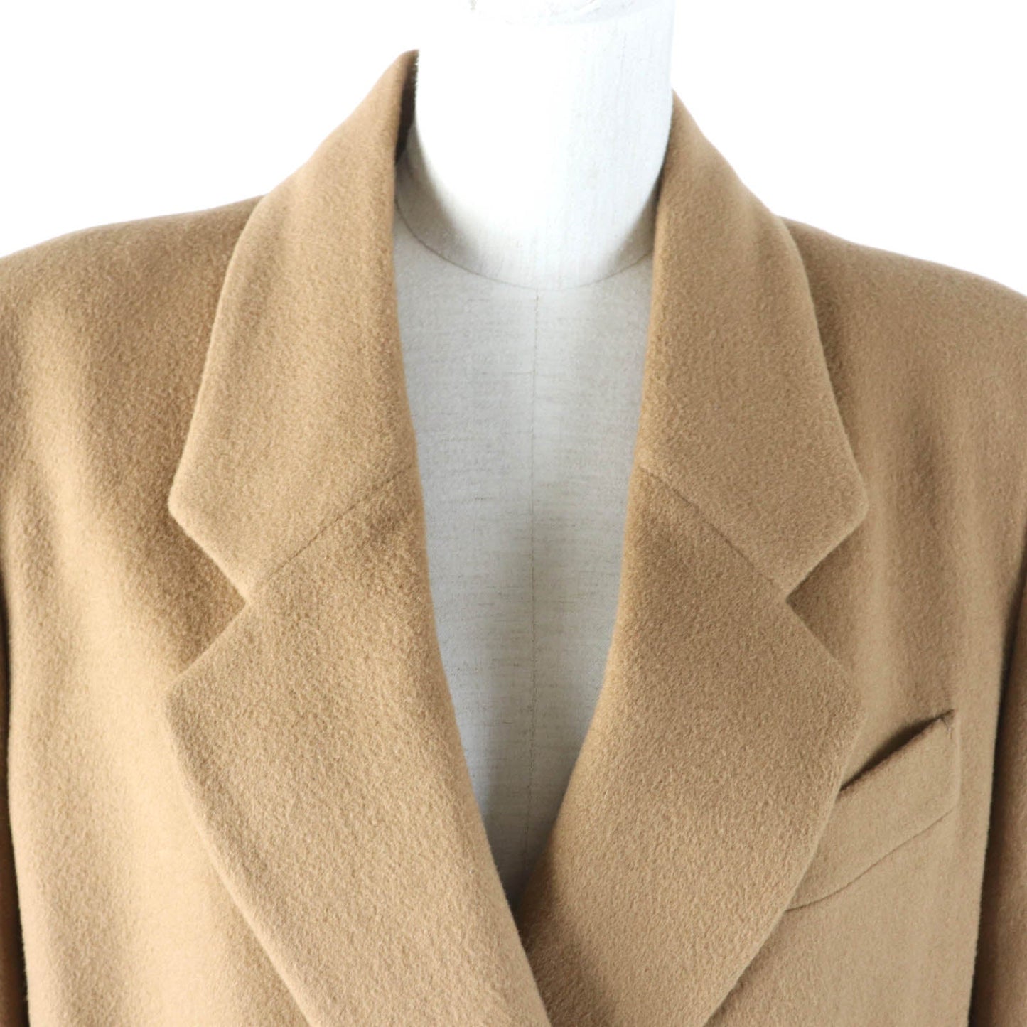 Burberry Vintage Wool Double Chester Coat Camel