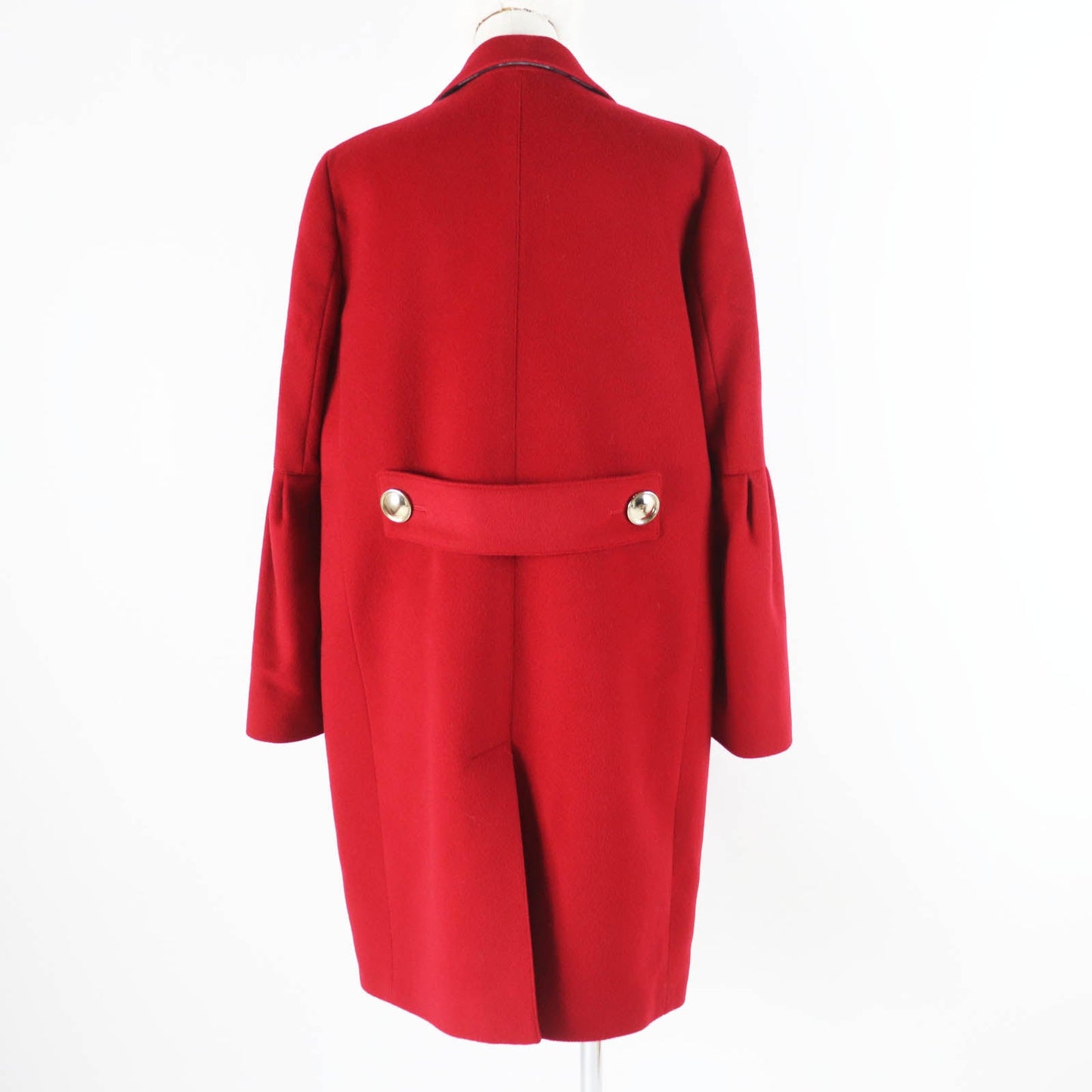 Burberry Wool Cashmere Coat with Gold Logo Button