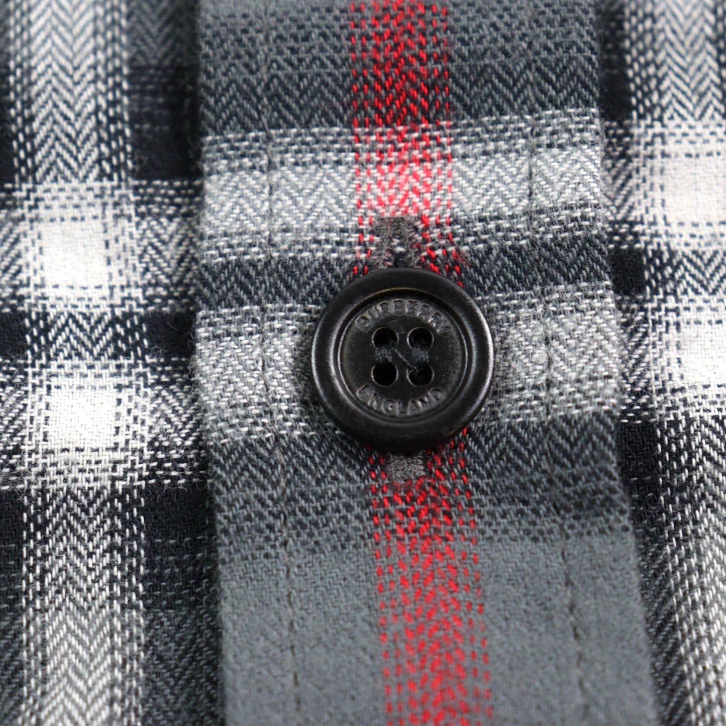 Burberry London 8057292 Cotton Embroidered Blur Check Button-Down Flannel Shirt