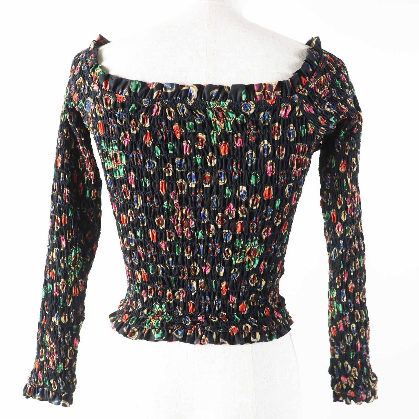Chanel COCO Mark All-over Print Polyester Elastane Blouse