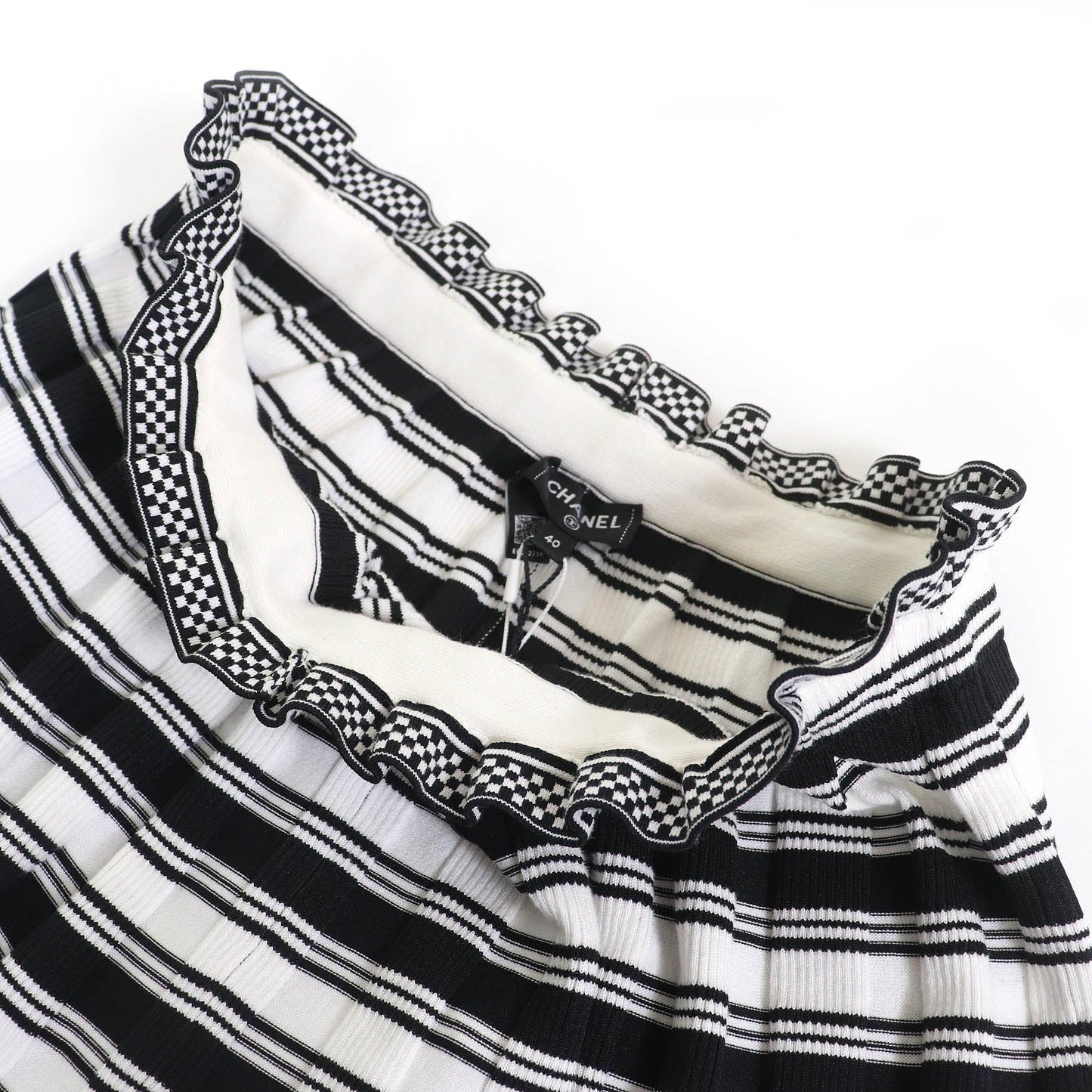 Chanel COCO Mark Parts Logo Multi-Border Mini Skirt