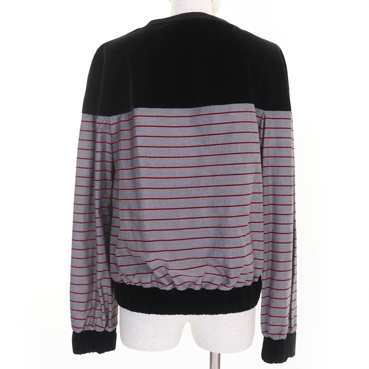 Chanel COCO Mark Border Pattern Velvet Switch Top