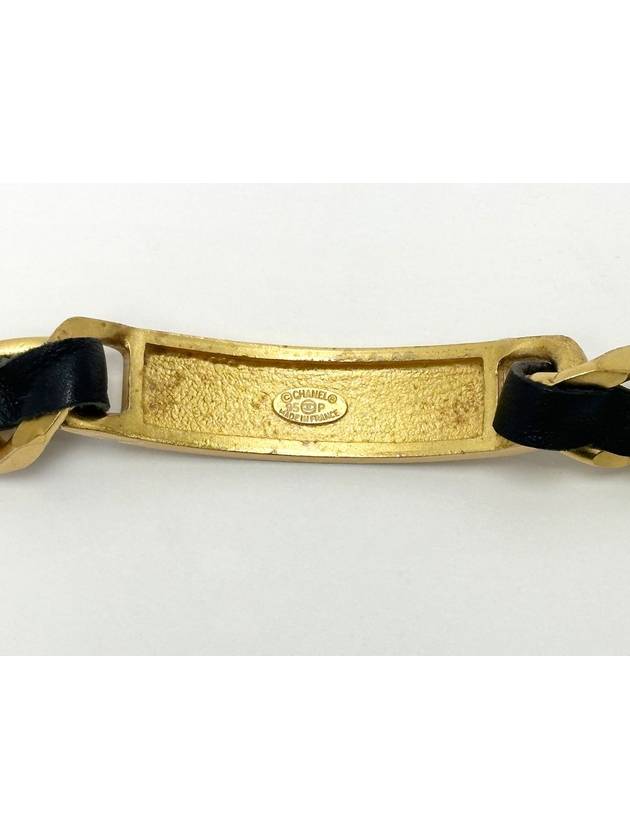 Initial Black Gold Chain Bracelet 4VCHA19600 Chanel