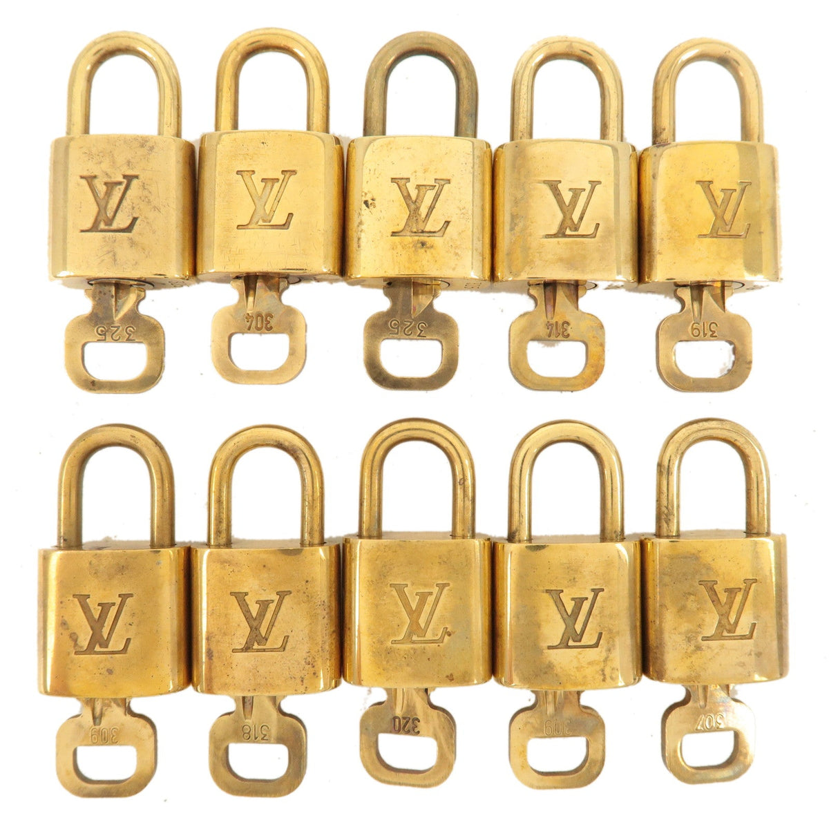 Louis Vuitton Set of 10 Lock & Key Cadena Key Lock