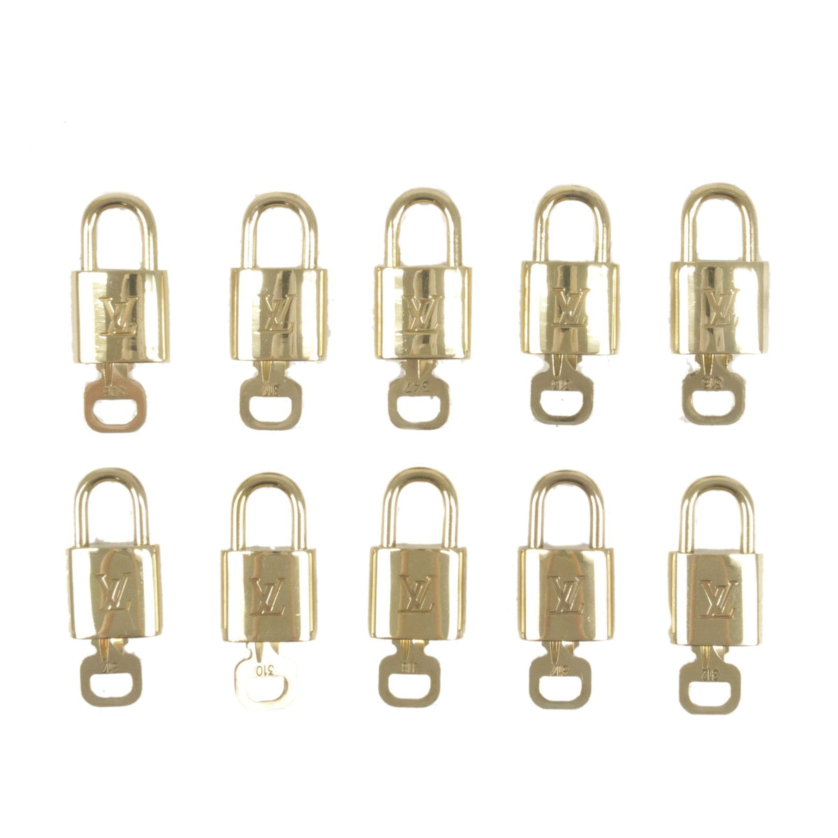 Louis Vuitton Set of 10 Lock & Key Cadena Key Lock