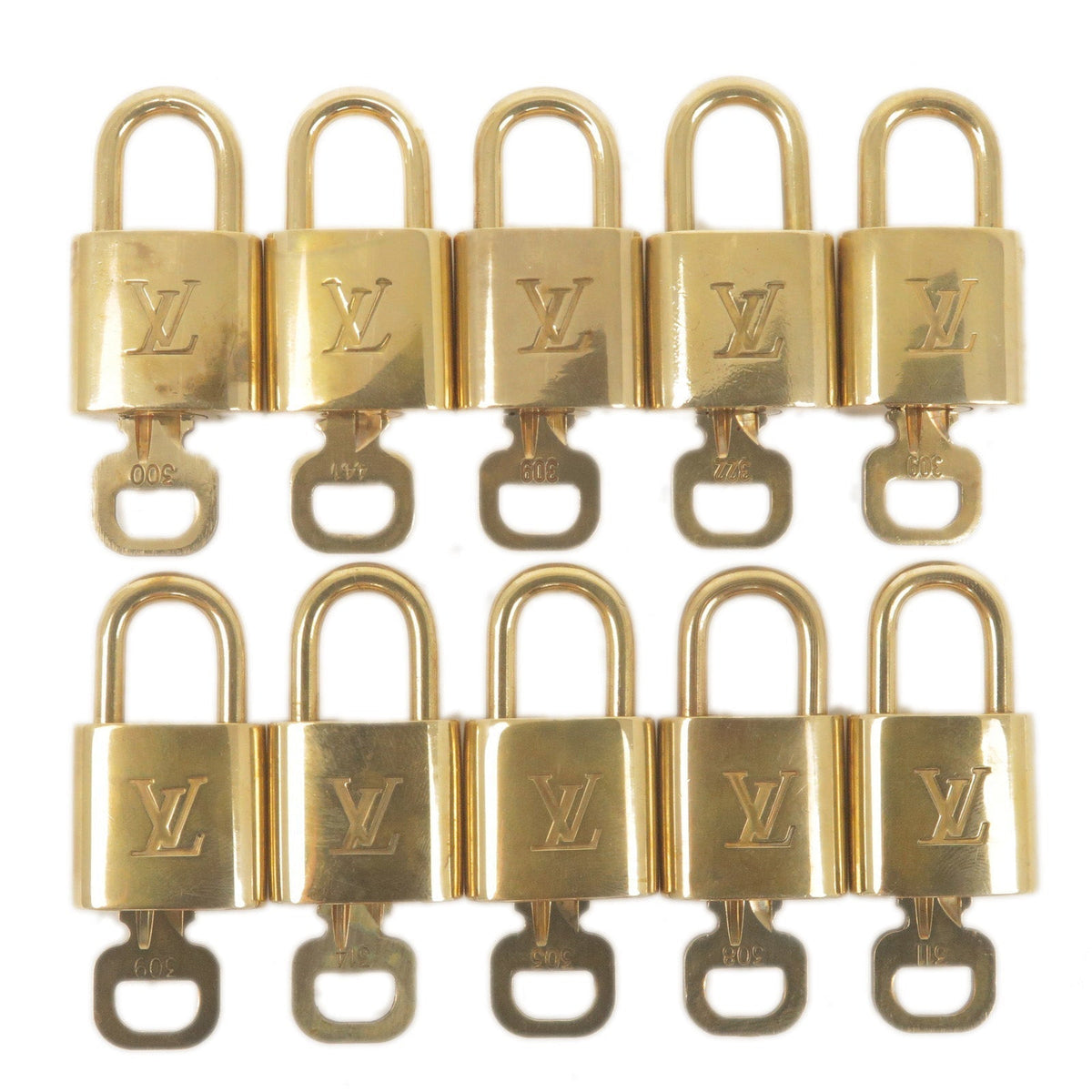 Louis Vuitton Set of 10 Lock & Key Cadena Key Lock