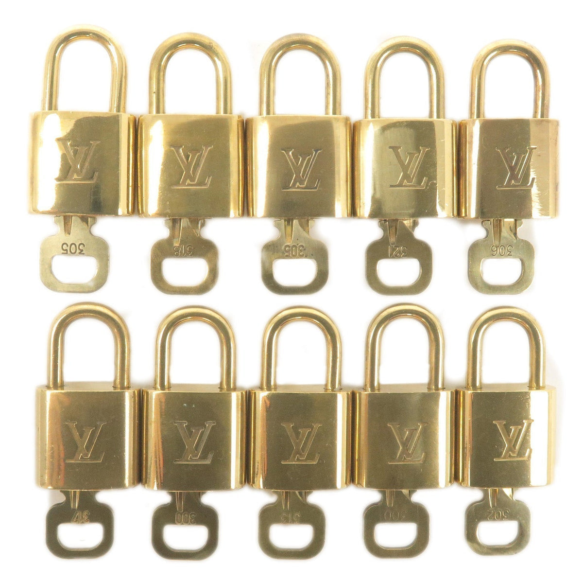 Louis Vuitton Set of 10 Lock & Key Cadena Key Lock