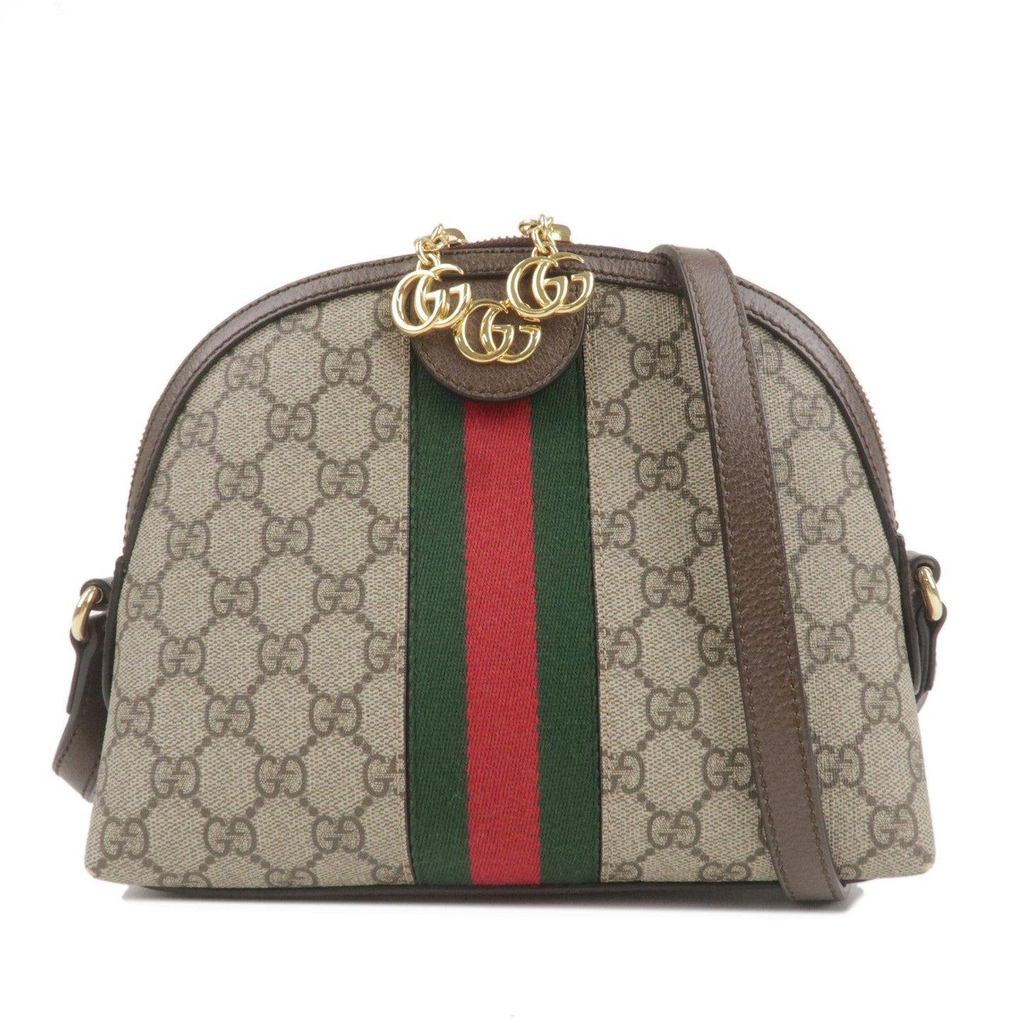 GUCCI Ophidia GG Supreme Leather Shoulder Bag Beige Brown 499621