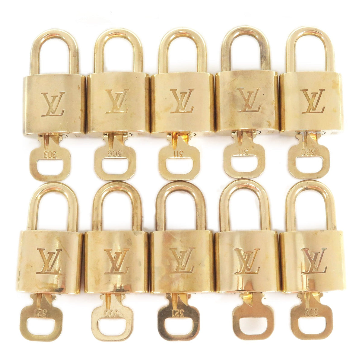 Louis Vuitton Set of 10 Lock & Key Cadena Key Lock