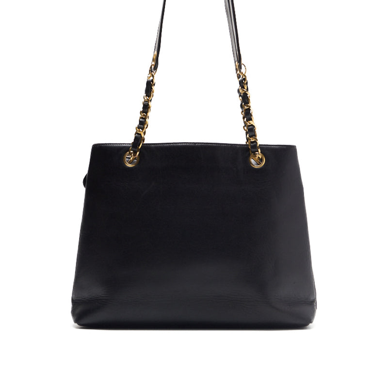 CHANEL CHANEL OUTSIDE FLAP Double Chain Shoulder Black Tote Bag Start Bag Lady Bag Hybrid 【 Delivery】 Himalan Online
