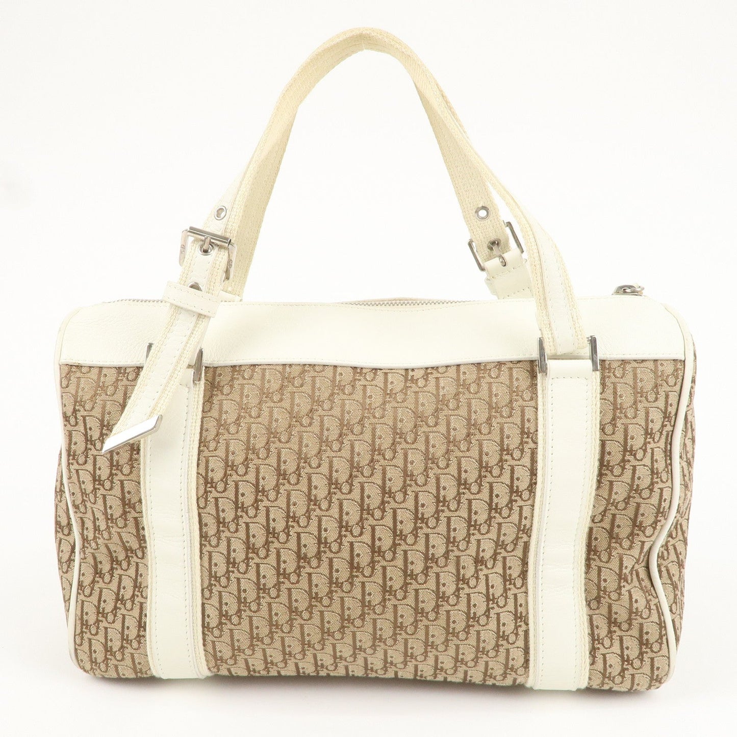 Christian Dior Street Chic Trotter Canvas Leather Hand Bag