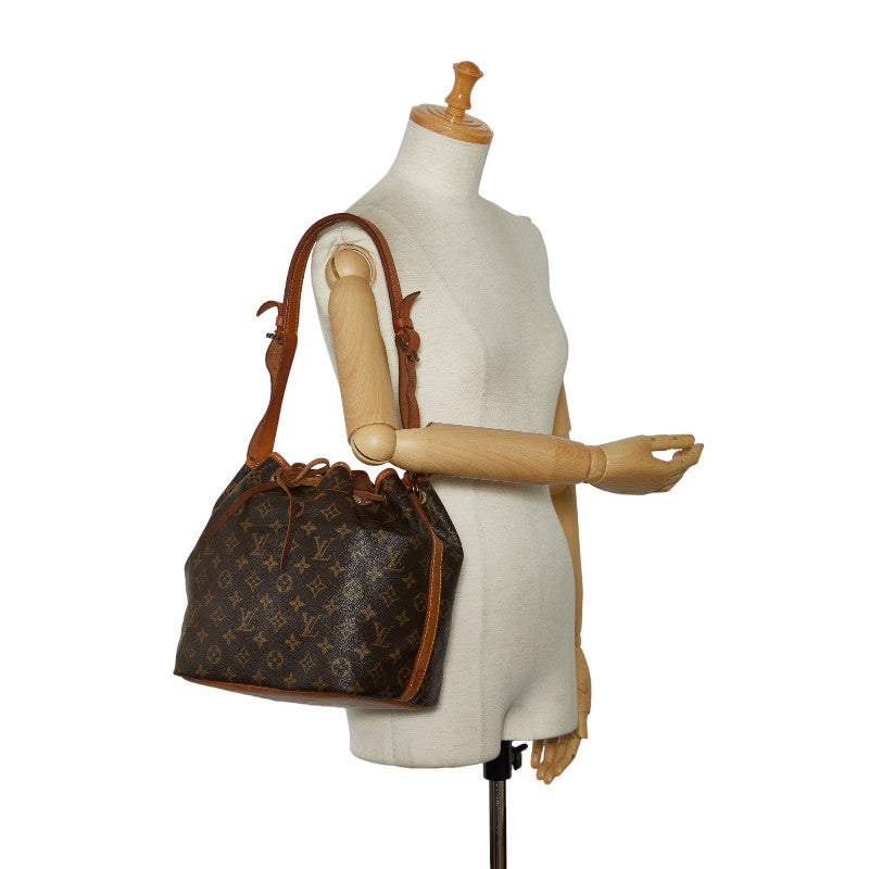 Louis Vuitton Noé Petit in Monogram M42226 Brown Bucket Bag