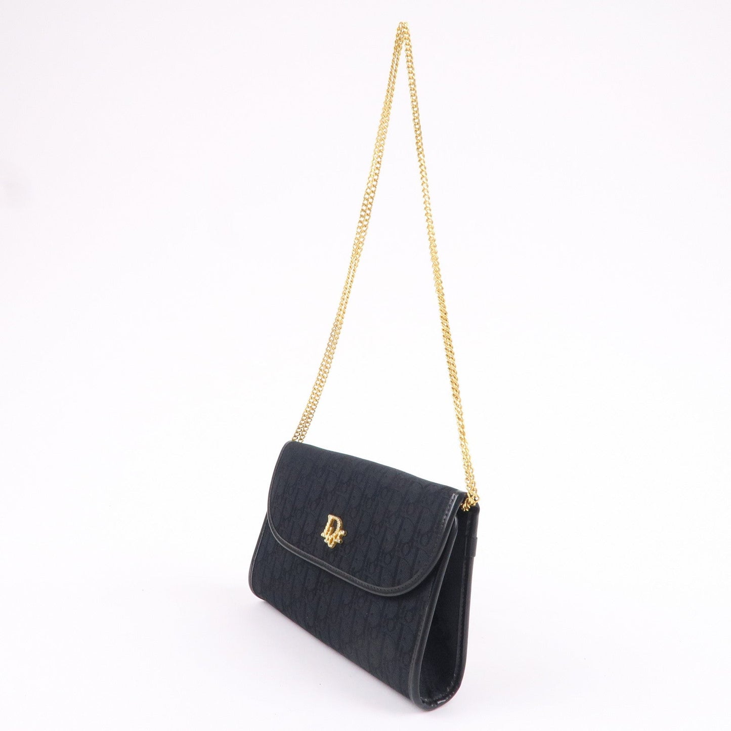 Christian Dior Trotter Canvas Leather Chain Shoulder Bag