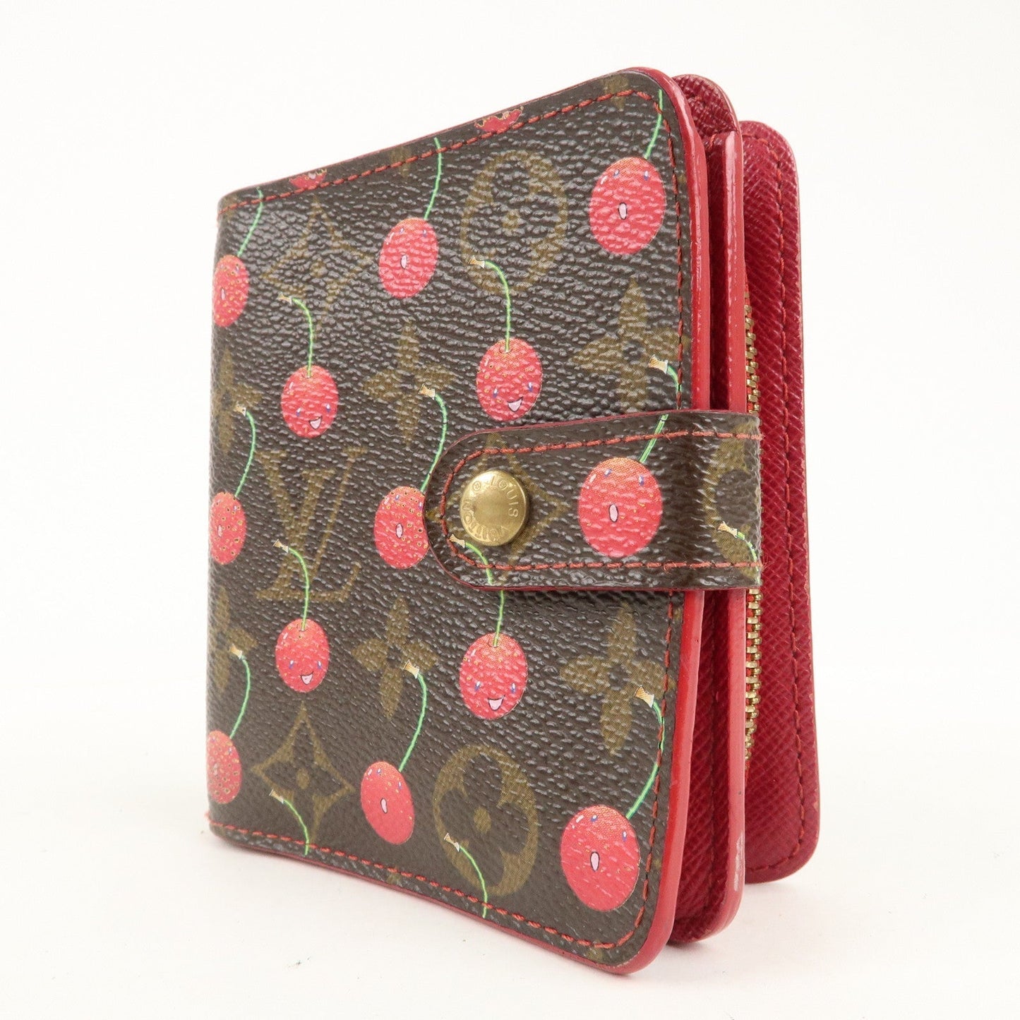 Louis Vuitton Monogram Cherry Compact Zip Bi-fold Wallet M95005