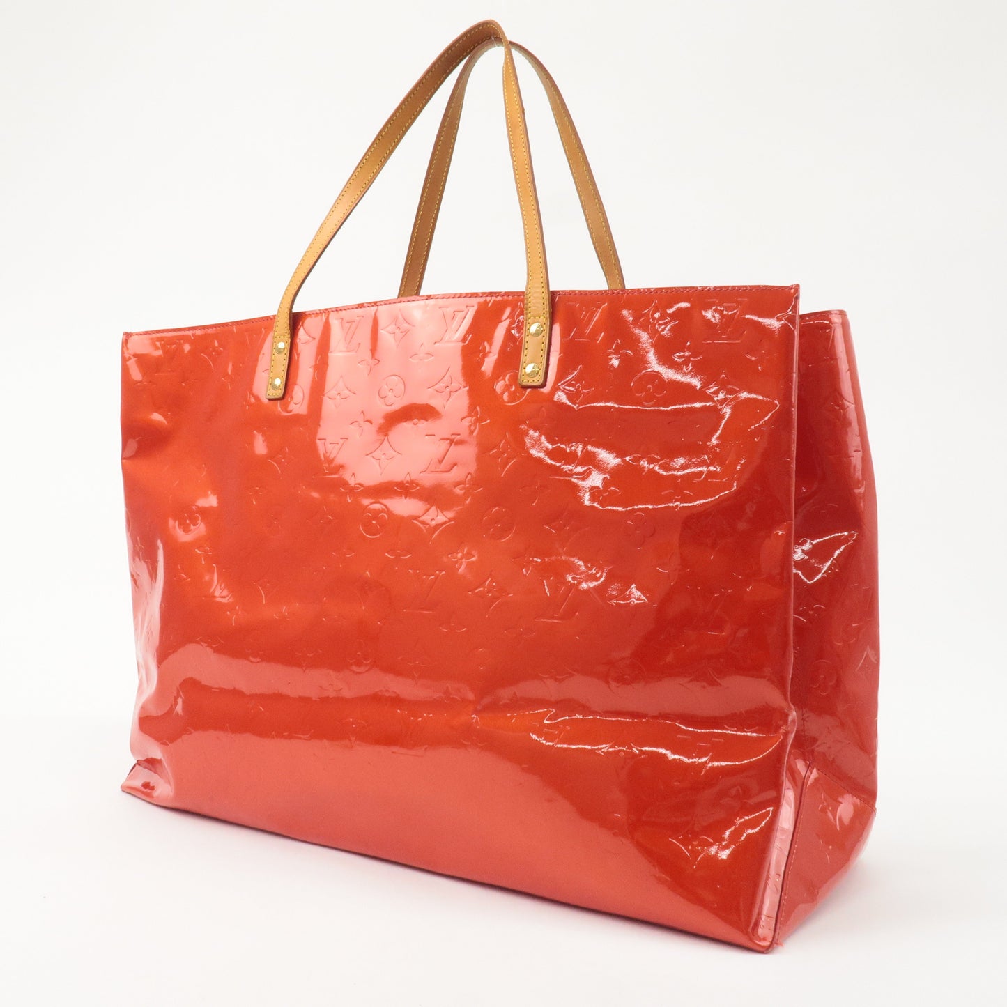 Louis Vuitton Monogram Vernis Lead GM Tote Bag Rouge M91084