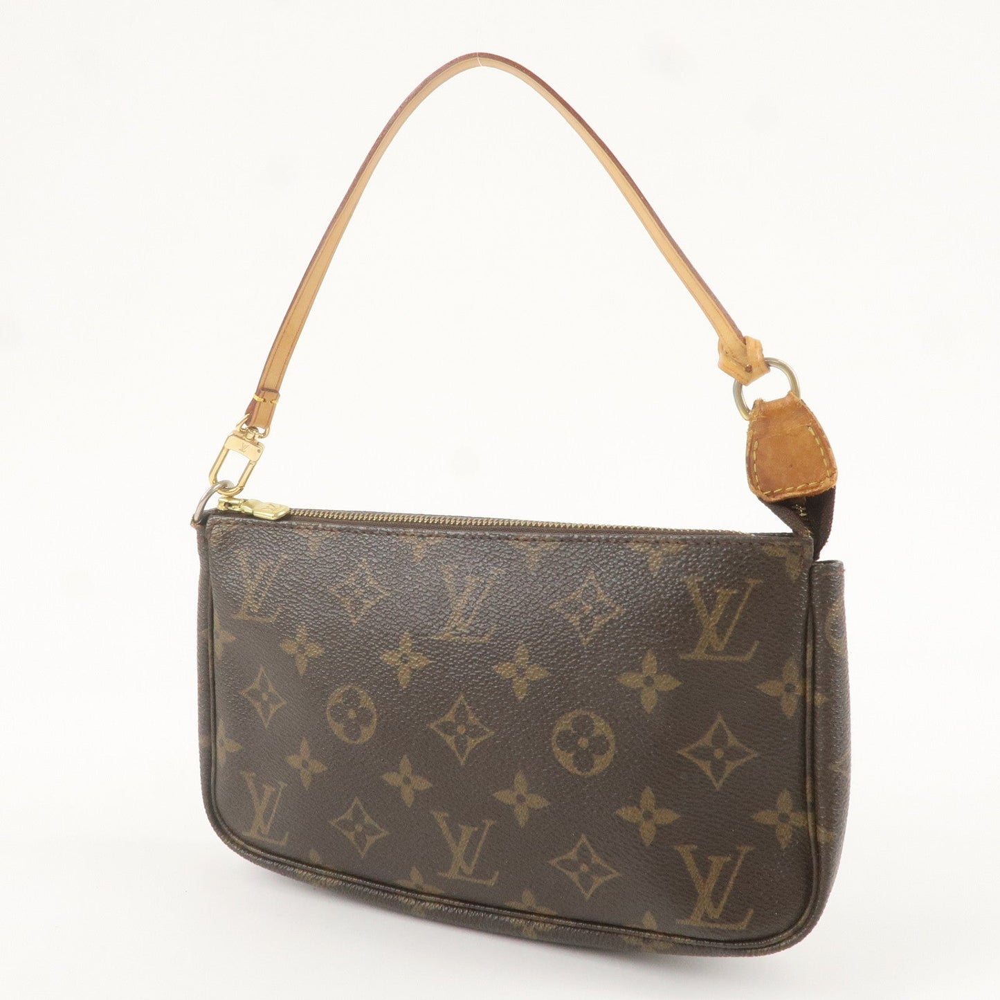 Louis Vuitton Monogram Pochette Accessoires Hand Bag Brown M51980
