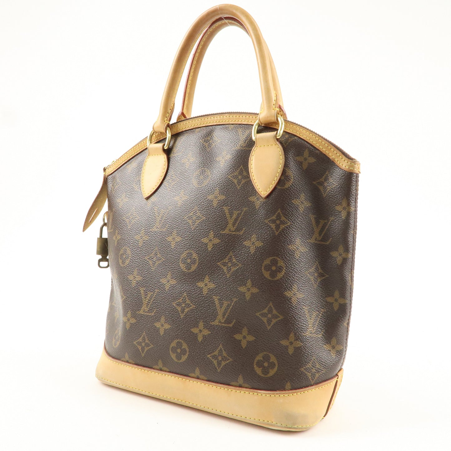 Louis Vuitton Monogram Lock It Hand Bag Brown Old Style M40102