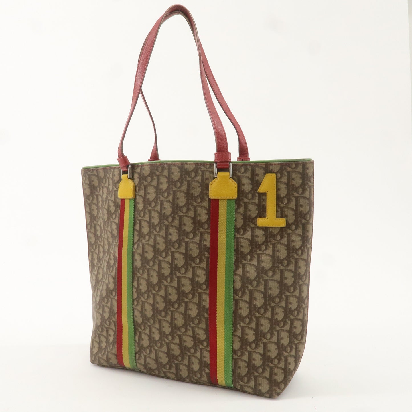 Christian Dior Rasta Line Trotter PVC Leather Tote Bag