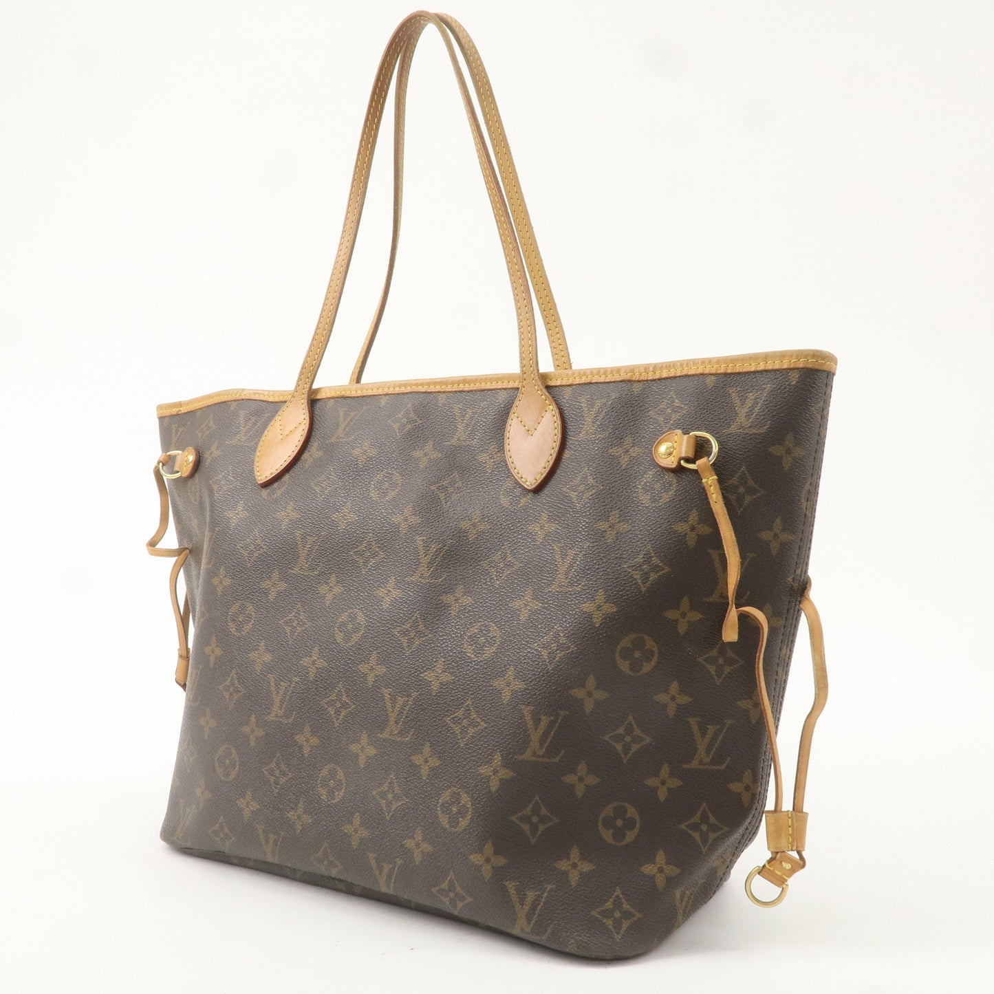 Louis Vuitton Monogram Neverfull MM Tote Bag Brown M40156