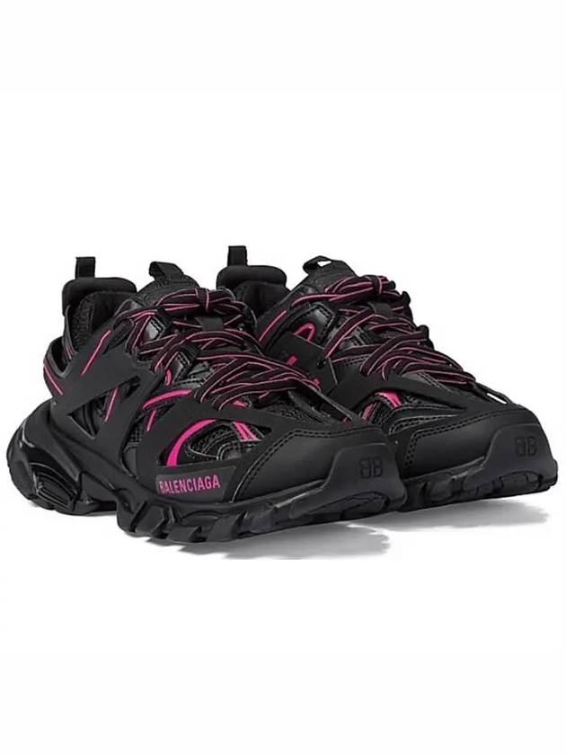Luxury Balenciaga Track Runner Low Top Sneakers Black Pink