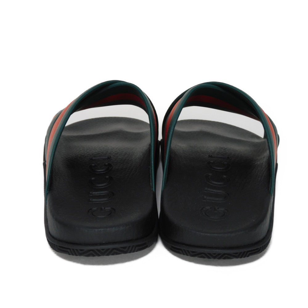 GUCCI Sandals 627820 J8700 8460 rubber Green x Red x Black Sherry line Web stripe slide sandals Women Used