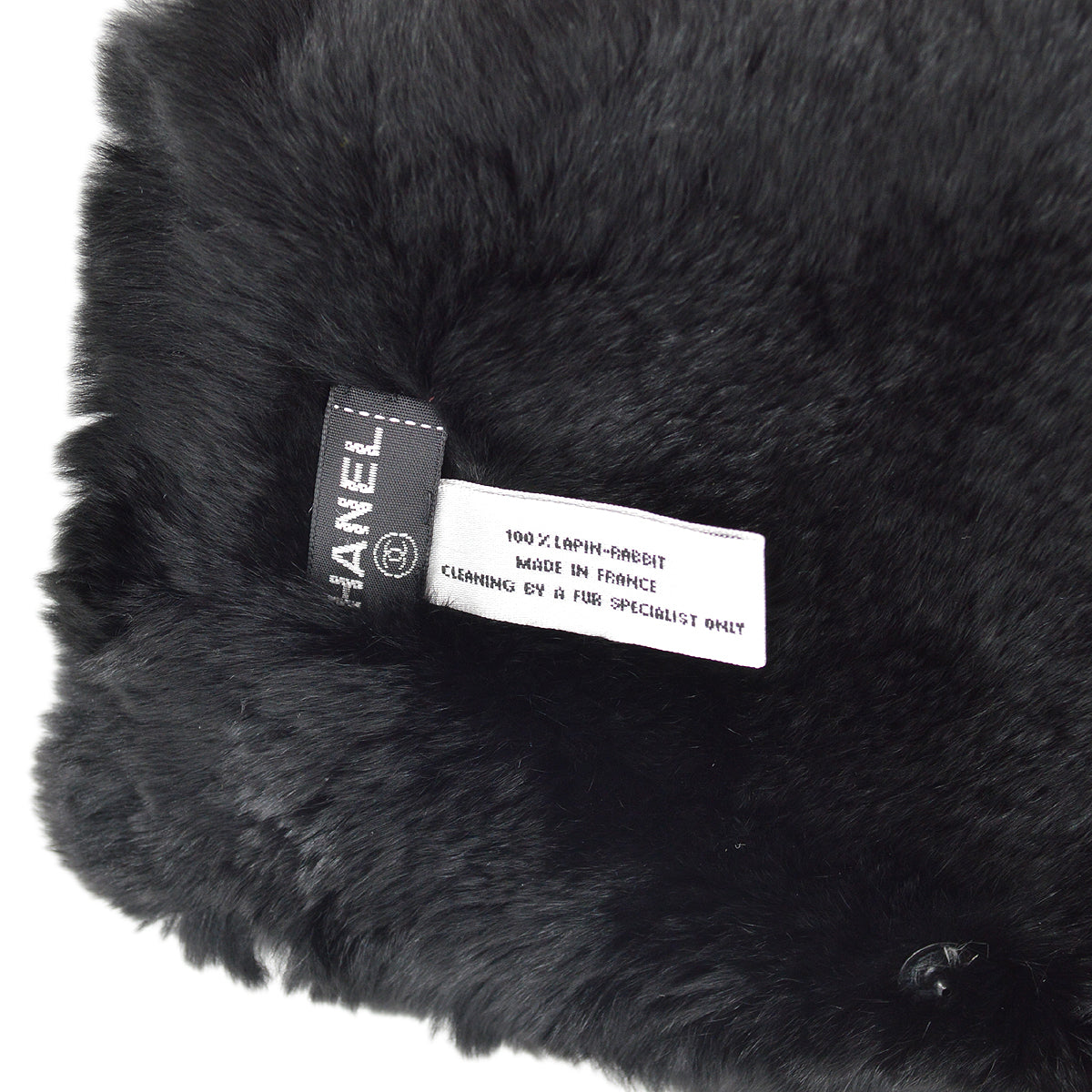 Chanel Fur Shawl Muffler White