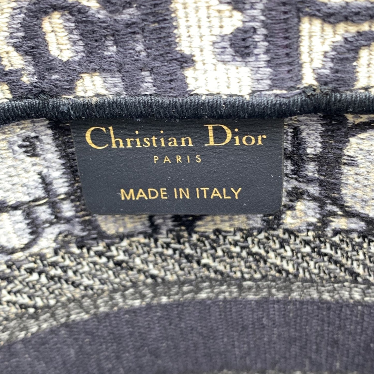 CHRISTIAN DIOR Blue Oblique Canvas Small Book Tote Bag Handbag