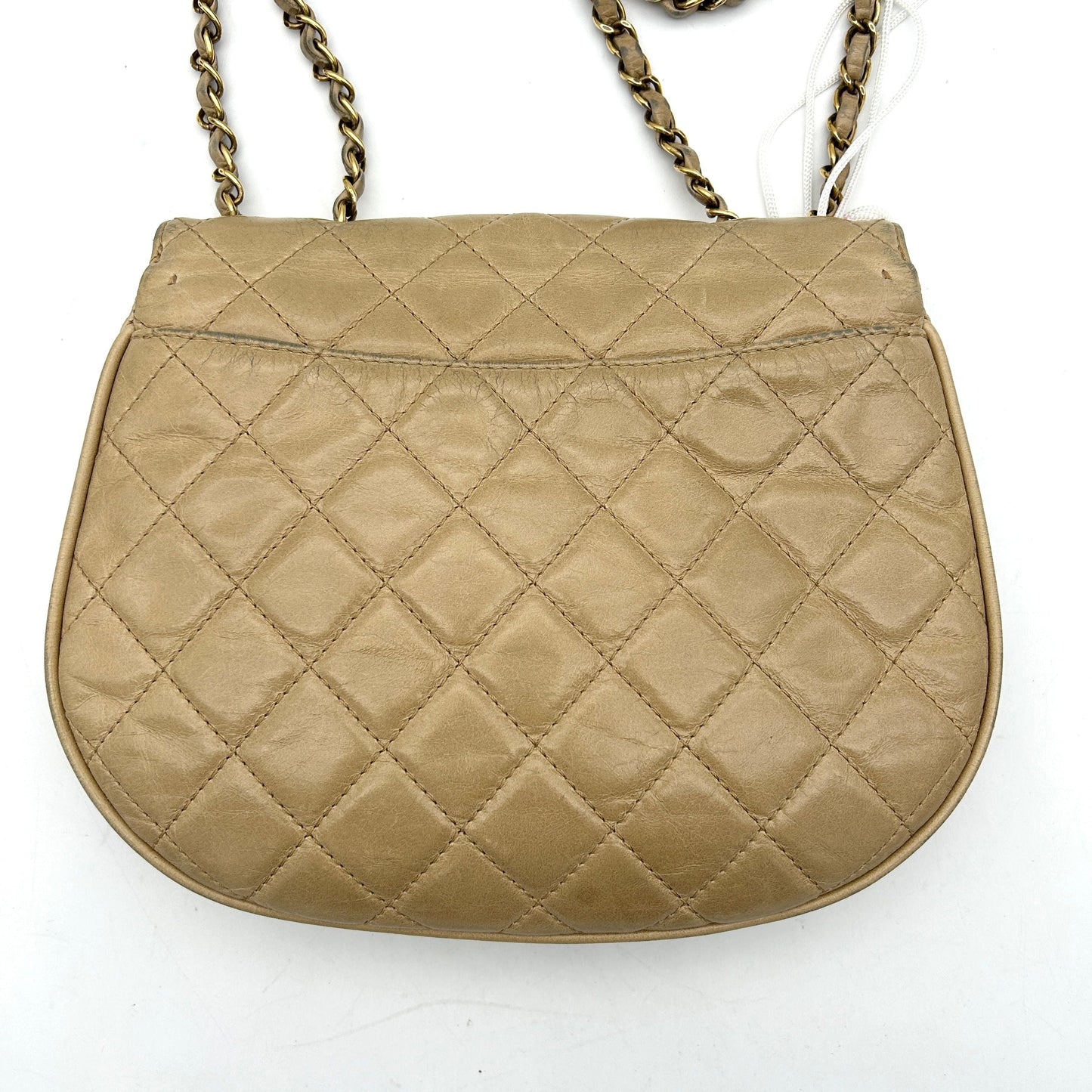 CHANEL Glazed Calfskin Quilted Bubble CC Flap Crossbody Bag LA19636