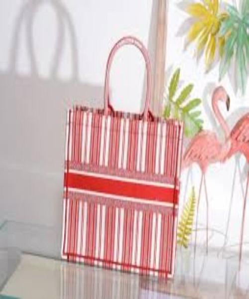 Dior Book Tote Bag Marbella Exclusive Red