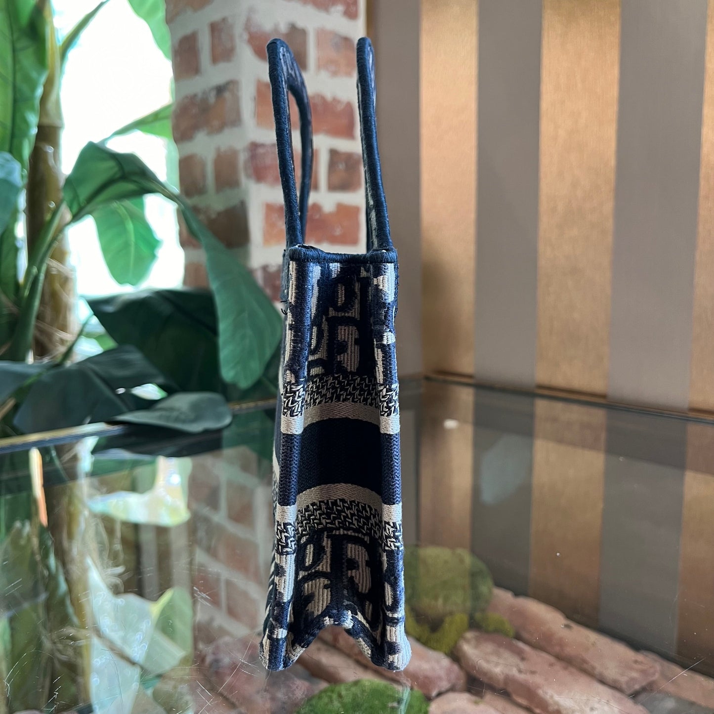 Dior Mini Book Tote Blue Oblique