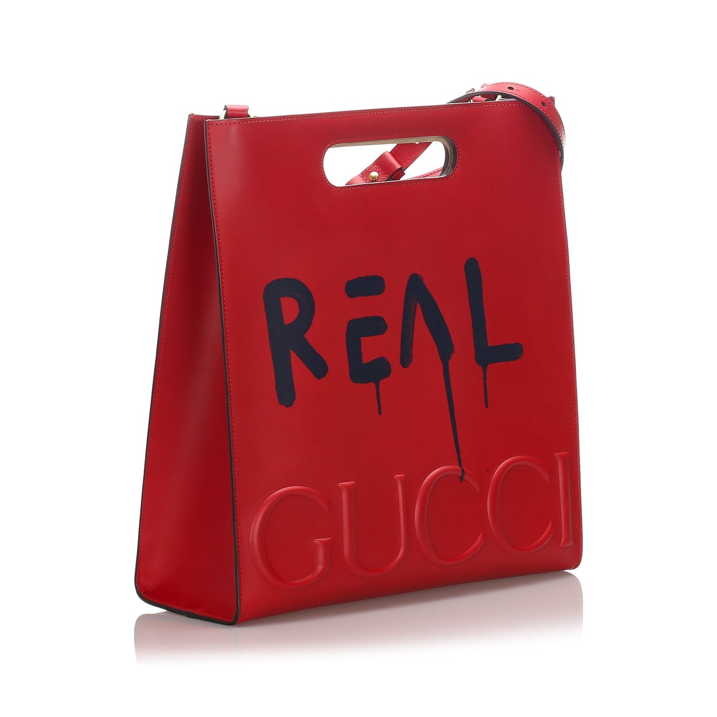 Gucci Red Calf Leather GucciGhost Tote Italy