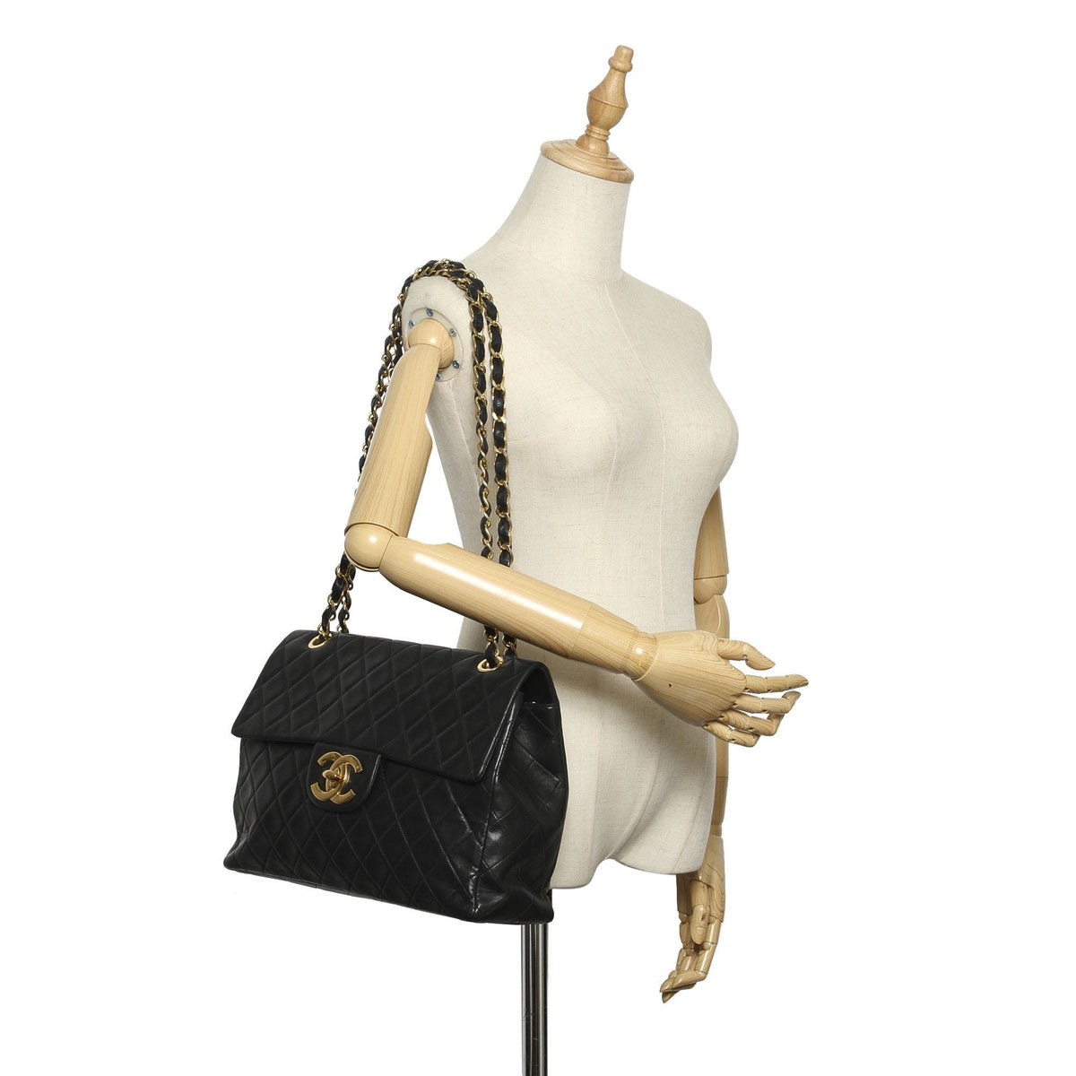 Chanel Vintage Maxi Classic Lambskin Single Flap Bag 1989/91