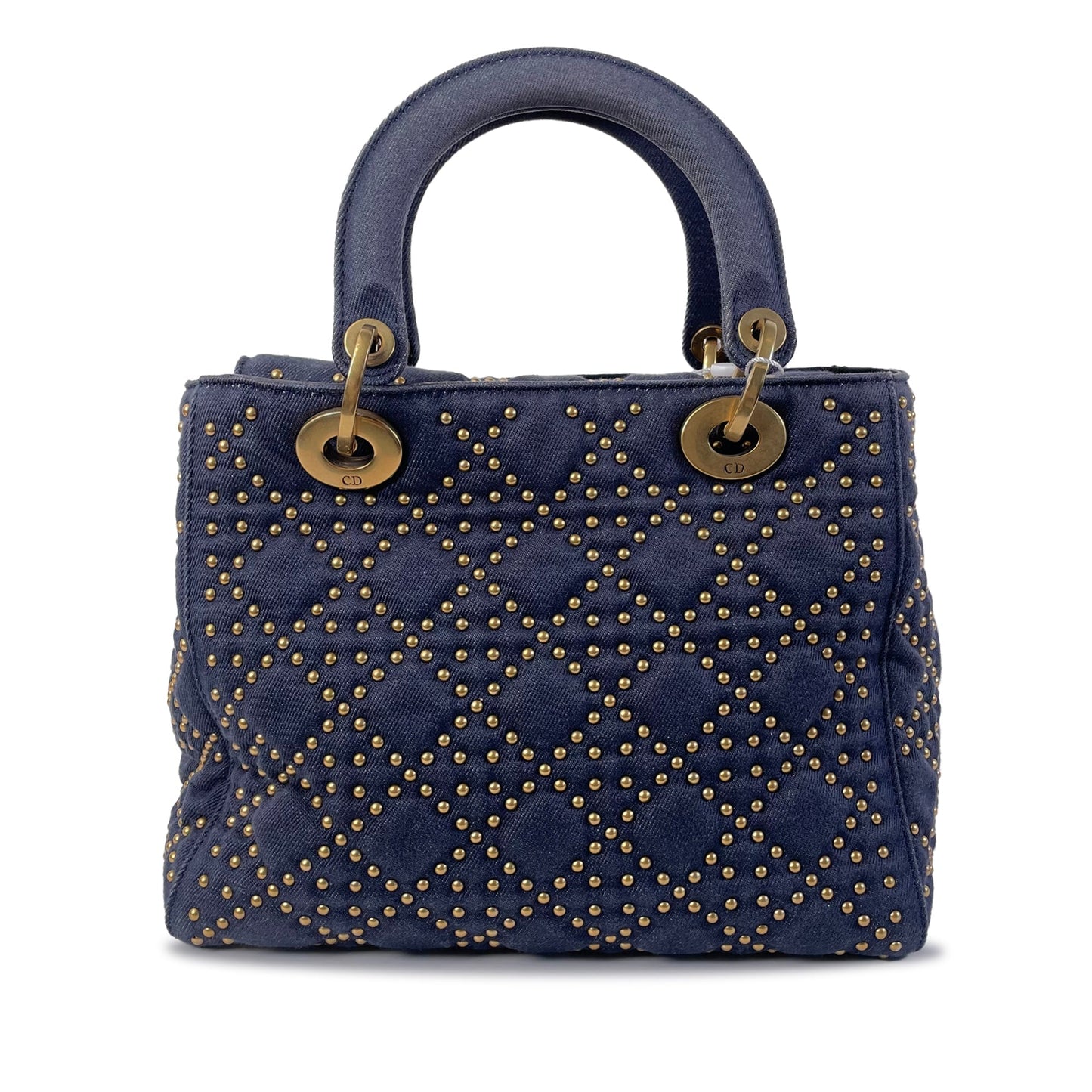 DIORMedium Studded Denim Supple Lady Satchel