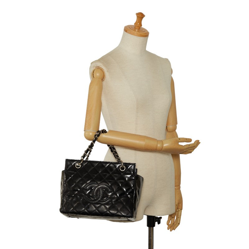 Chanel Matrases Cocomark Chain houlder Bag Black Silver Emmeline Chanel