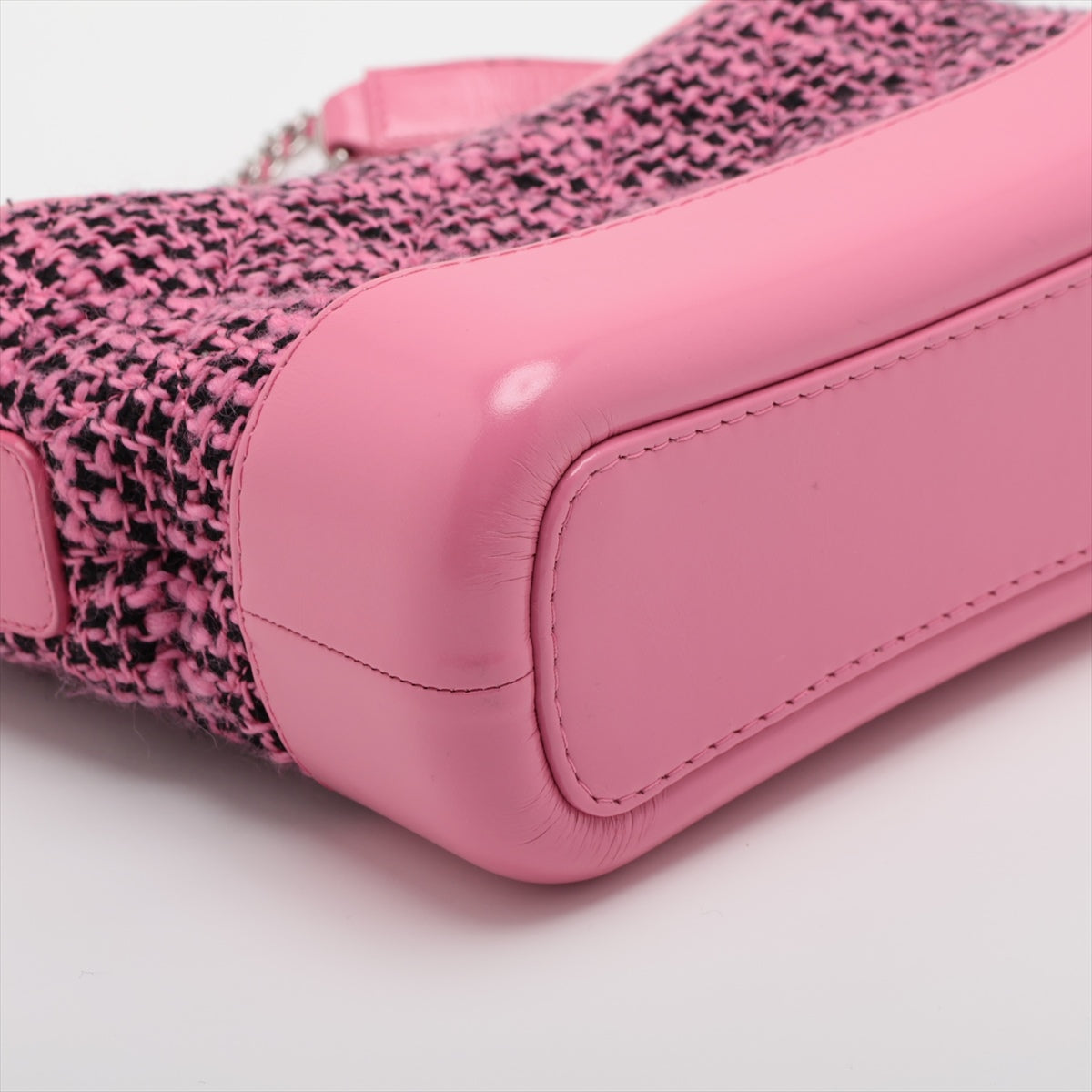 Chanel Gabriel Du Chanel Tweed Chain Shoulder Bag Pink G Silver Gold 28th