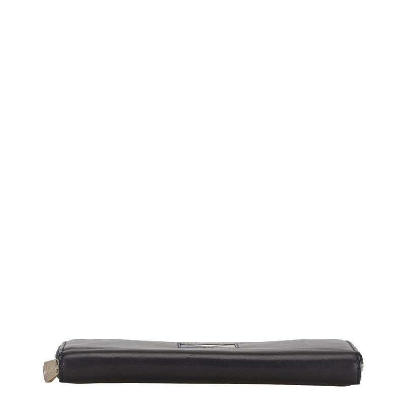 Louis Vuitton LV Cup Zippie Organizer Round Fashner Long Wallet M80709 Black Navy Leather Mens LOUIS VUITTON